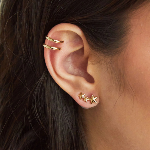 Earrings: Star - Gold or Silver