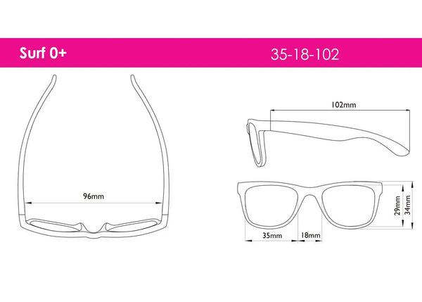Kids Unbreakable UV Protected Fashion Sunglasses Surf - Black