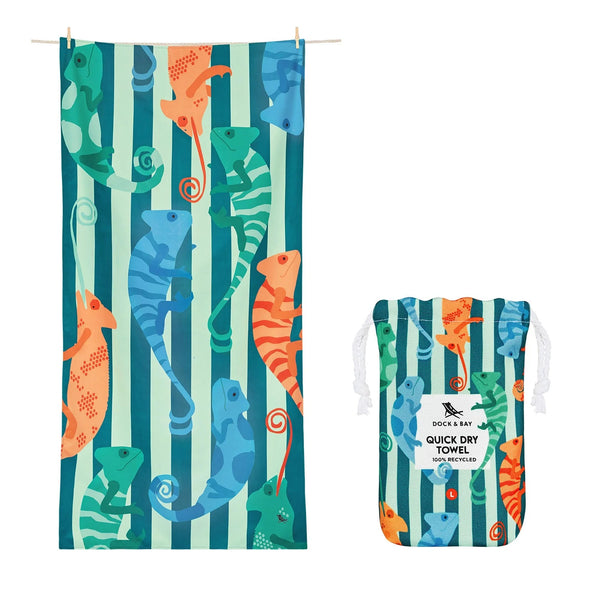 Dock & Bay: Quick Dry Towel Kids Large Karma Chameleon - Ages