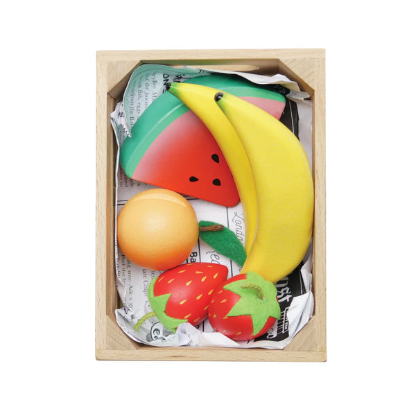 Smoothie Fruit Wooden Market Crate: 5 Fruits a Day - Ages 2+