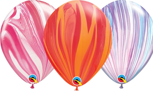 11" Latex Balloon: Rainbow SuperAgate