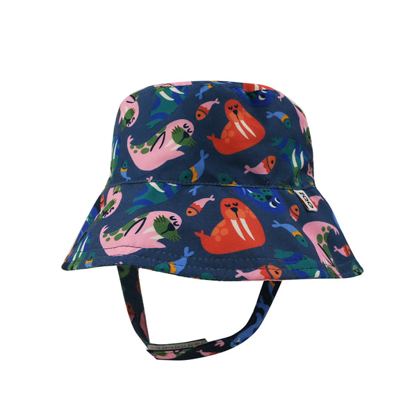 Zoocchini Kids Bucket Sun Hat with Strap UPF50+ - Multiple Styles