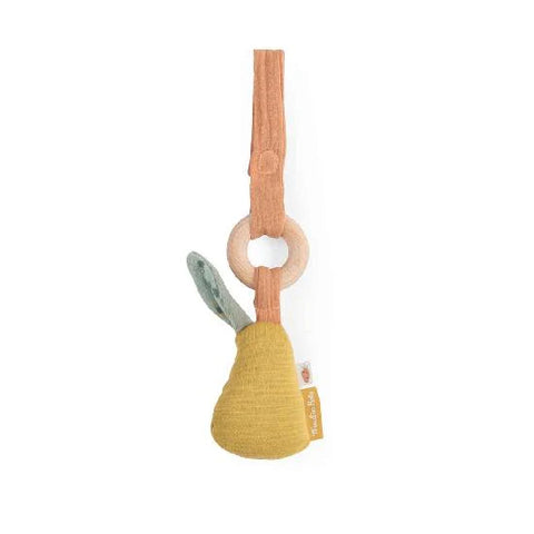 Moulin Roty: Pear Teething Rattle - Soft Toy - Age 0+