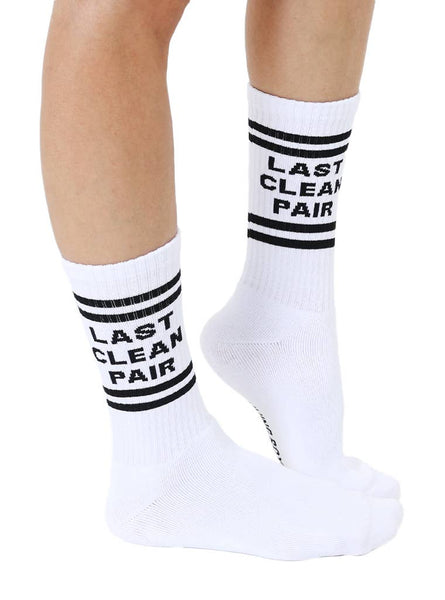 Classic Crew Socks w/ Ribbed Tubing - "Last Clean Pair"