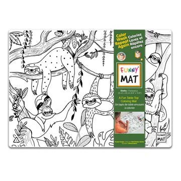 Funny Mat: Compact Set of 2 with 6 Giotto Markers: Dinos & Sloths - Ages 3+