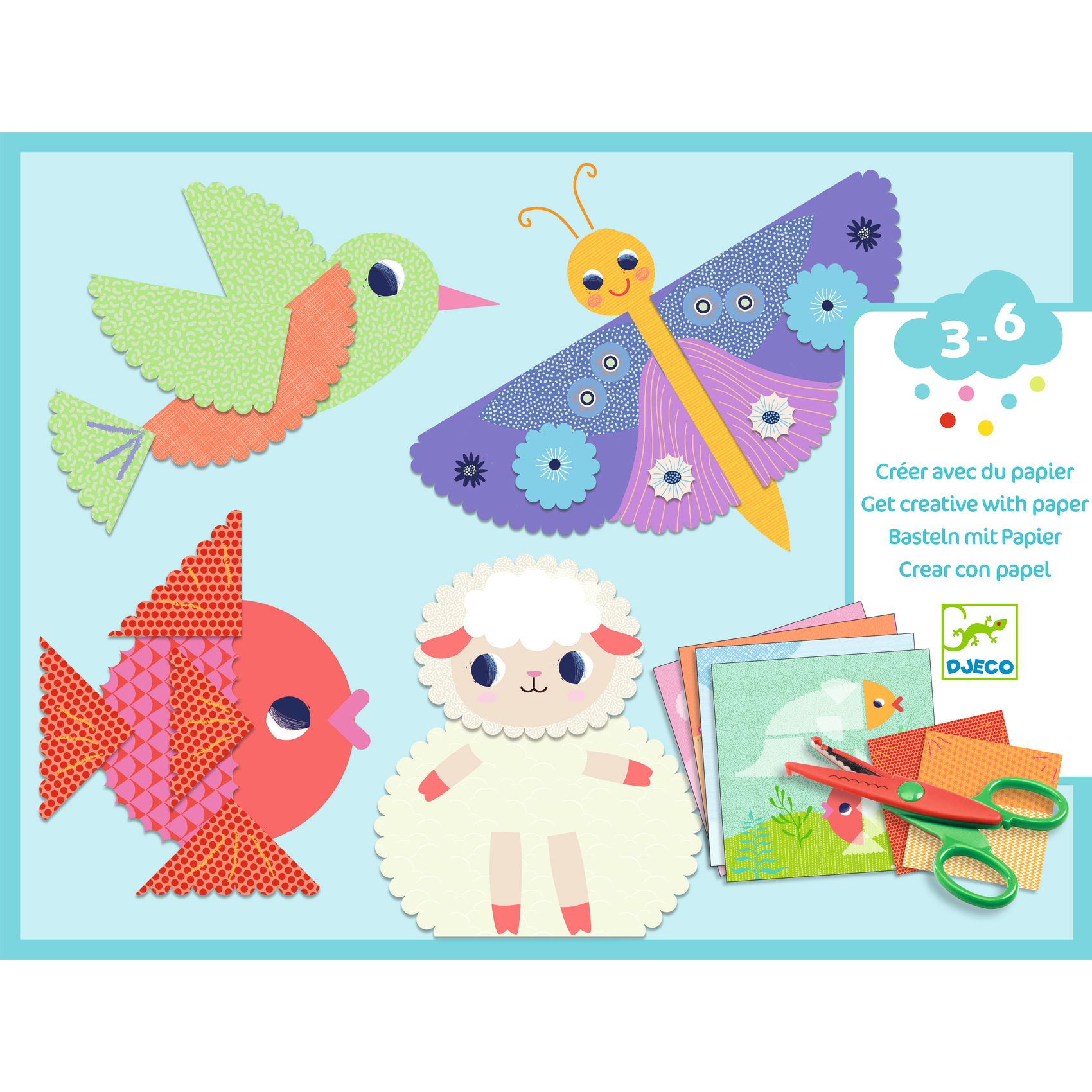Djeco: Collages Crinkle Cutting - Ages 3+