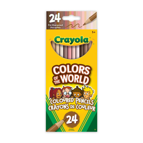 Coloured Pencils: Colours of the World Skin Tone, 24 Count - Ages 5+