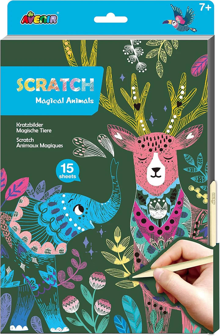 Large Scratch Book: Magical Animals - Ages 3+