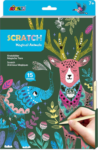 Large Scratch Book: Magical Animals - Ages 3+