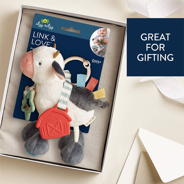 Itzy Rityz - Link & Love™ Teething Activity Toy Cow