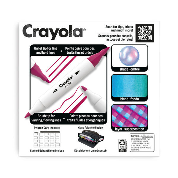 Crayola - 20 Count Dual-Tip Alcohol Marker Set - Fine & Chisel Tips