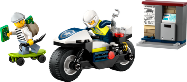 Lego City Police Motorcycle Chase Building Toy