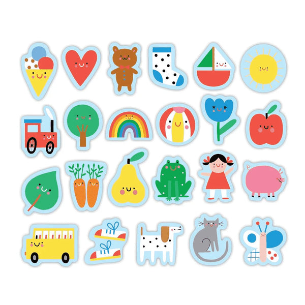 Mudpuppy: Wooden Magnetic Shapes Baby's First Words - Ages 12mths+