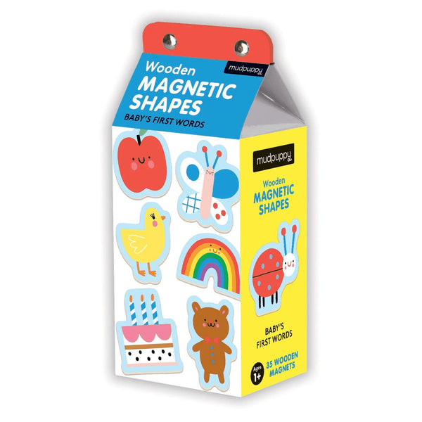 Mudpuppy: Wooden Magnetic Shapes Baby's First Words - Ages 12mths+
