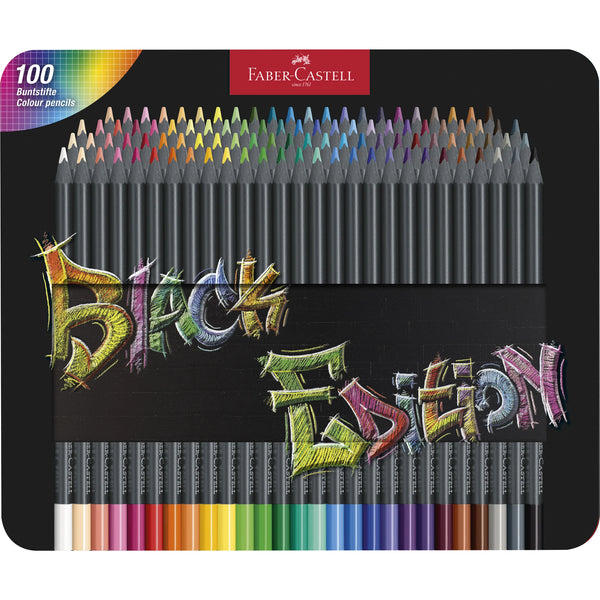 FC: Black Edition 100 Coloured Pencils Tin - Ages 13+