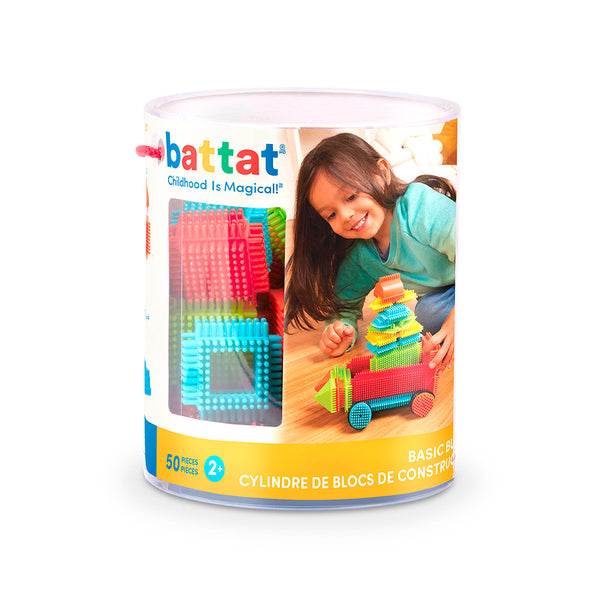 Bristle Blocks: Basic Builder Bucket 50pcs - Ages 2+