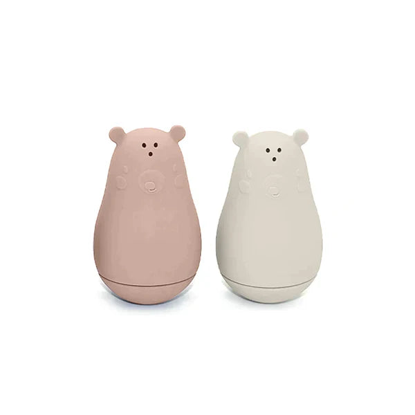 Noüka: Bear Bath Toy Dusty - Soft Blush/Shifting Sand  - Ages 3mths+