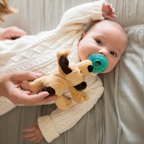 WubbaNub: Infant Pacifier Brown Puppy - Ages 0+