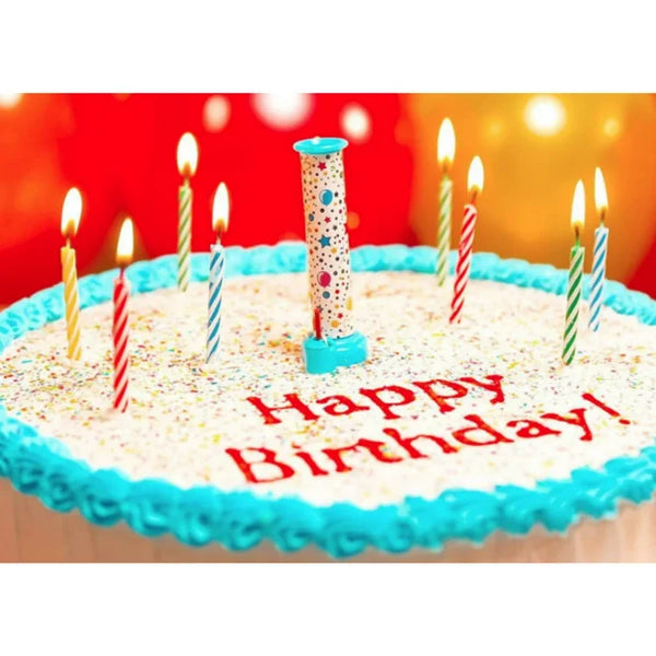 Cake Topper Party Popper: Blue