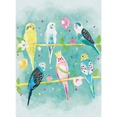 GC: Birthday Budgies - Card