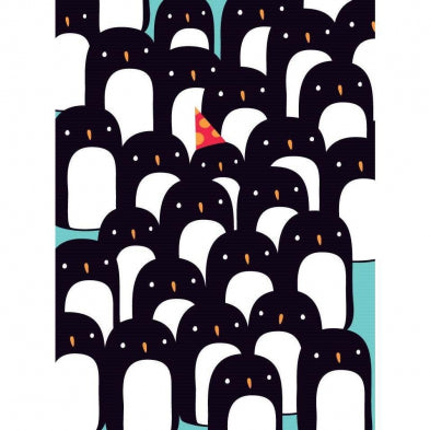 Penguin Herd - Happy Birthday Card