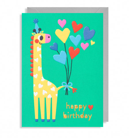 Giraffe - Happy Birthday Card