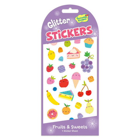 Stickers: Glitter Fruits & Sweets - Ages 3+