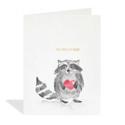GC: Stole My Heart Raccoon - Blank Card