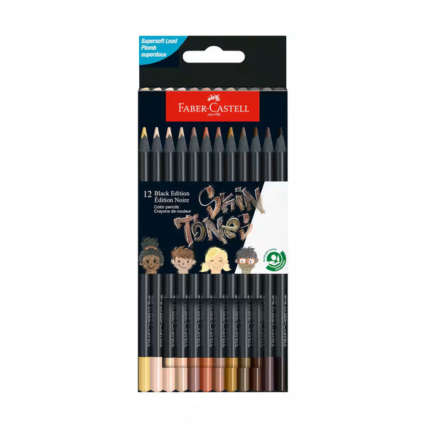 FC: Black Edition 12 Coloured Pencils - Skin Tone - Ages 13+