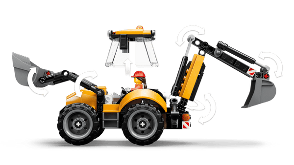 Lego City Yellow Backhoe Loader