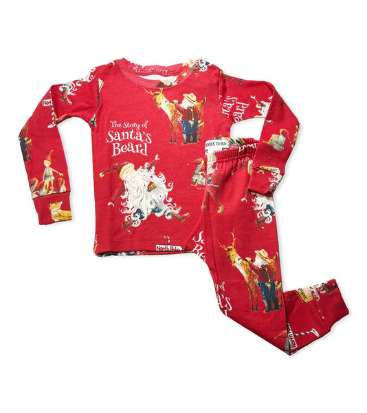 Books to Bed: Pajama Set the Story of Santa's Beard - Multiple Sizes Available
