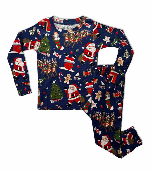 Books to Bed: Pajama Set 'Twas the Night Before Christmas Navy - Multiple Sizes Available