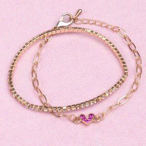 GP: Boutique Chic Linked w/loved Bracelet 2pc - Ages 3+