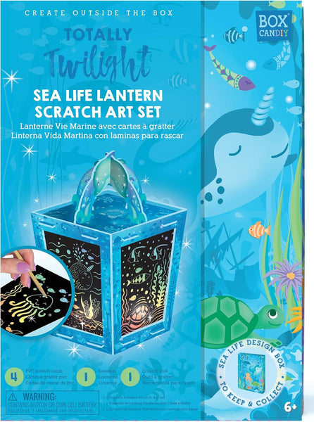 Box Candiy: Totally Twilight Sea Life Lantern Scratch Art Set - Ages 6+