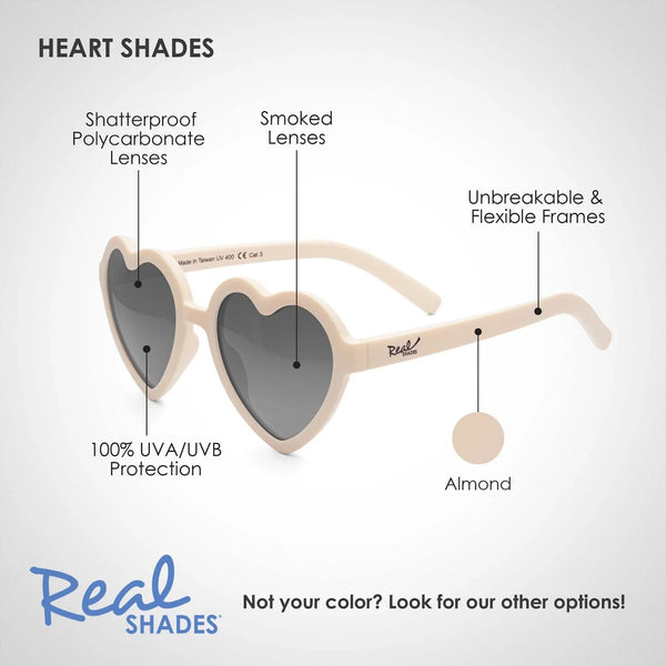 Real Shades: Heart - Almond Tan - Ages 4+