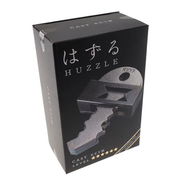 Cast  Key III Metal Brain Teaser Puzzle - Level 6/6 - Hanayama