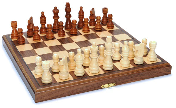 Chess Set: Wooden folding 11.5" - Classic Strategy Board Game