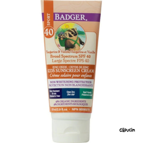 Kids Mineral Sunscreen Cream SPF 40: Tangerine & Vanilla