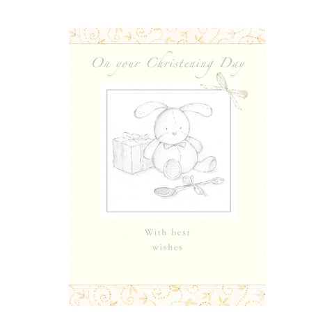 GC: Bunny and Spoon - Christening Card