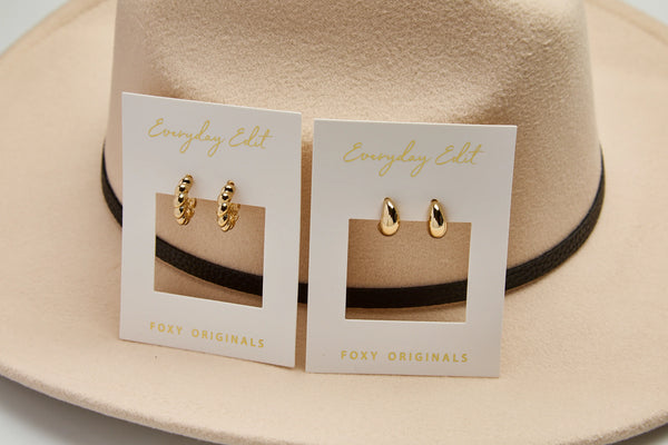 Earrings: Croissant - Gold