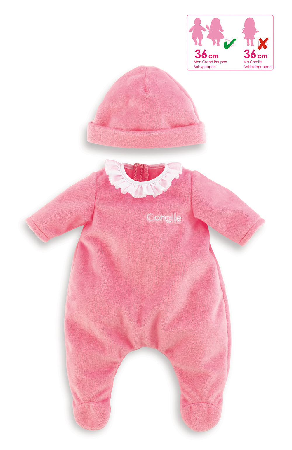 Corolle: Outfit 14" - Pajamas Pink & Hat - Ages 2+