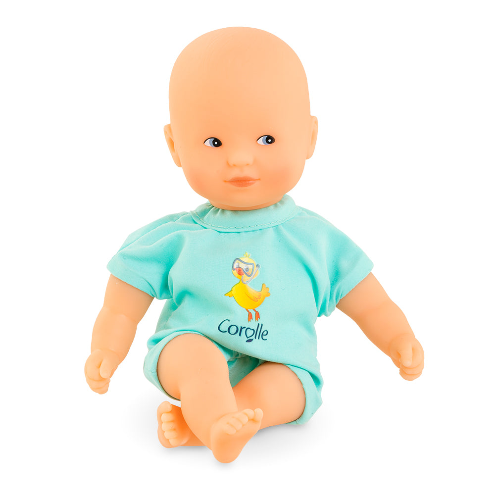 Corolle: My First Baby Doll 20cm - Mini Bath Blue Doll - Ages 18mths+