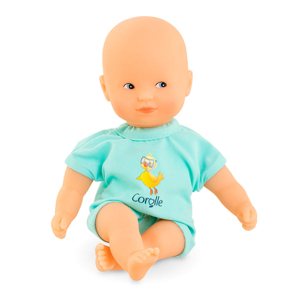 Corolle: My First Baby Doll 20cm - Mini Bath Blue Doll - Ages 18mths+