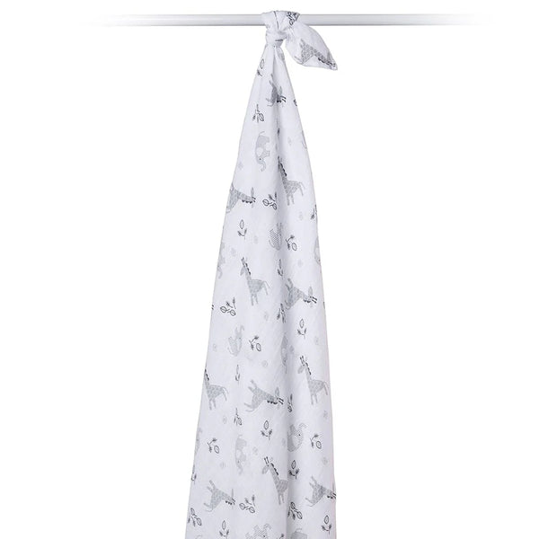 Lulujo Cotton Muslin Swaddle XL Blanket 47" x 47" - Afrique
