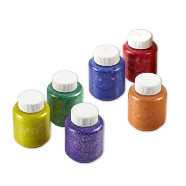 Crayola Washable Glitter Project Paint - 6 colours