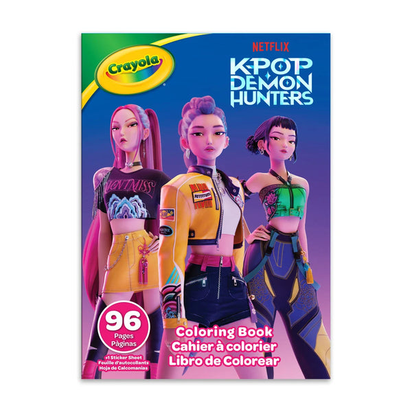 Crayola: 96 Page Colouring Book K-Pop Demon Hunters - Ages 3+