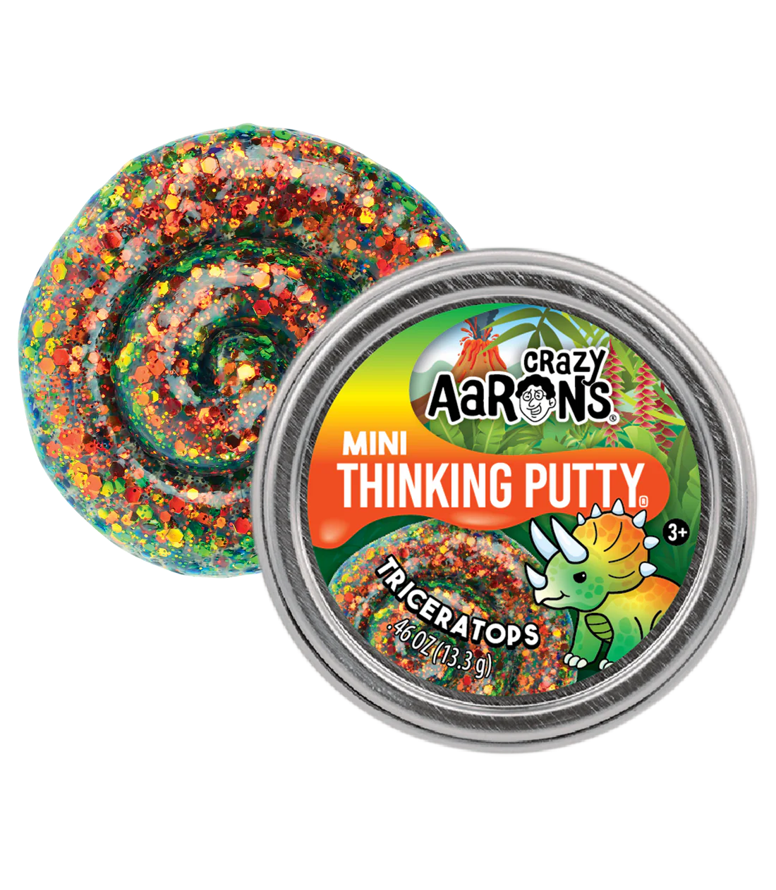 Loot: Thinking Putty 2" Mini Tin Triceratops - Ages 3+