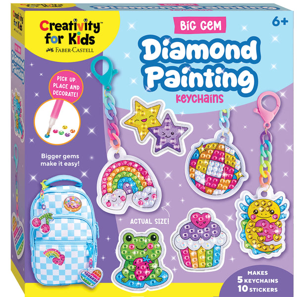 Creativity For Kids Big Gem Diamond Painting Keychains