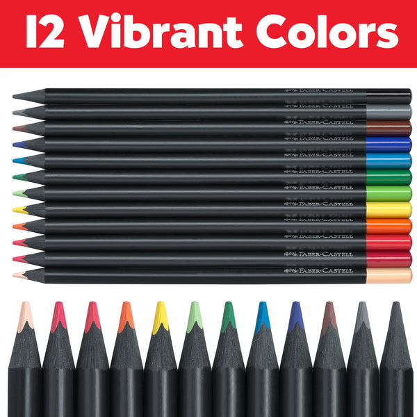 FC: Black Edition 12 Coloured Pencils - Ages 13+
