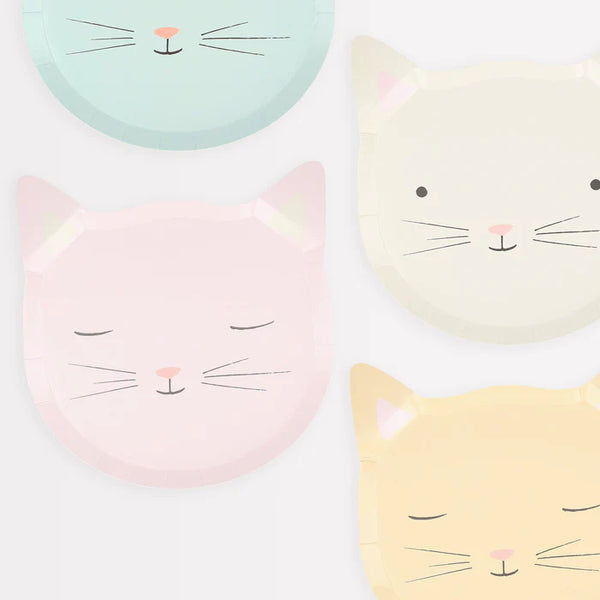 MM: Cute Cat Plates: 8 Pieces
